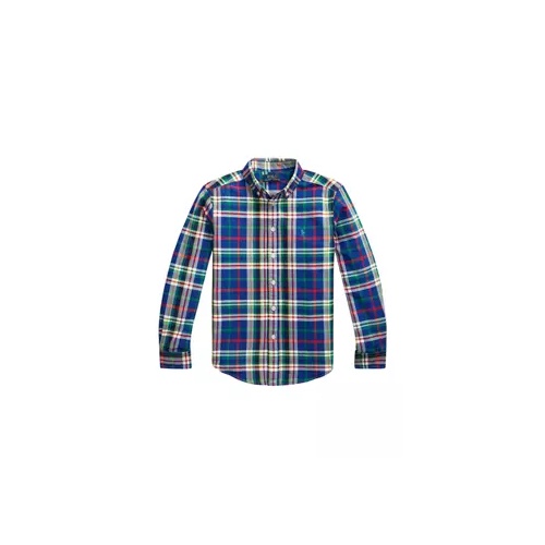 폴로 랄프로렌 Boys 8-20 Plaid Cotton Oxford Shirt