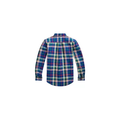 폴로 랄프로렌 Boys 8-20 Plaid Cotton Oxford Shirt