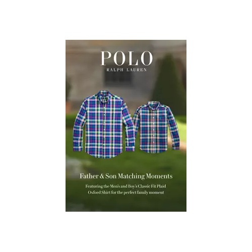 폴로 랄프로렌 Boys 8-20 Plaid Cotton Oxford Shirt