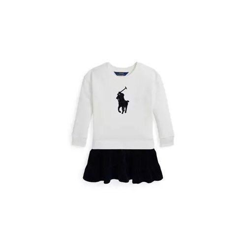 폴로 랄프로렌 Girls 2-6x Big Pony Corduroy Skirt Fleece Dress