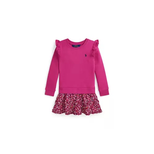 폴로 랄프로렌 Girls 2-6x Floral Poplin Skirt Fleece Dress