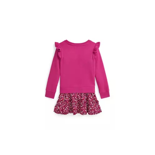 폴로 랄프로렌 Girls 2-6x Floral Poplin Skirt Fleece Dress