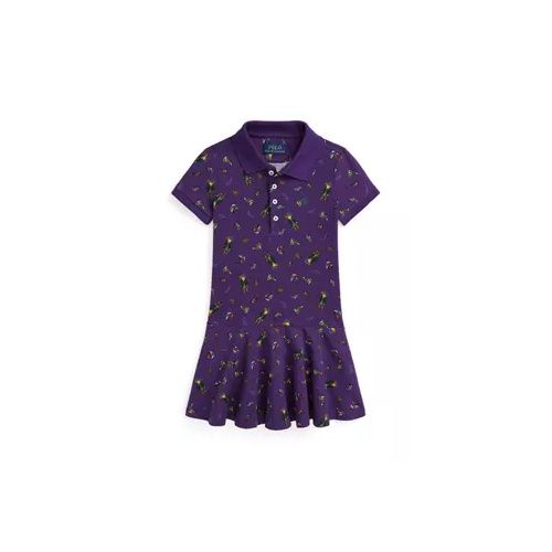 폴로 랄프로렌 Girls 2-6x Polo Bear Stretch Mesh Polo Dress