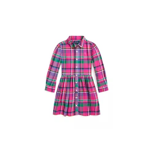 폴로 랄프로렌 Girls 2-6x Plaid Cotton Twill Shirtdress