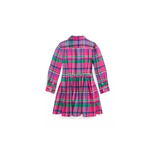 폴로 랄프로렌 Girls 2-6x Plaid Cotton Twill Shirtdress