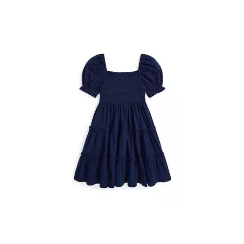 폴로 랄프로렌 Girls 2-6x Smocked Cotton Jersey Dress