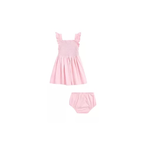 폴로 랄프로렌 Girls 2-6x Smocked Cotton Jersey Dress & Bloomer