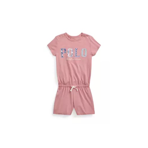 폴로 랄프로렌 Girls 2-6x Mixed Logo Cotton Jersey Romper