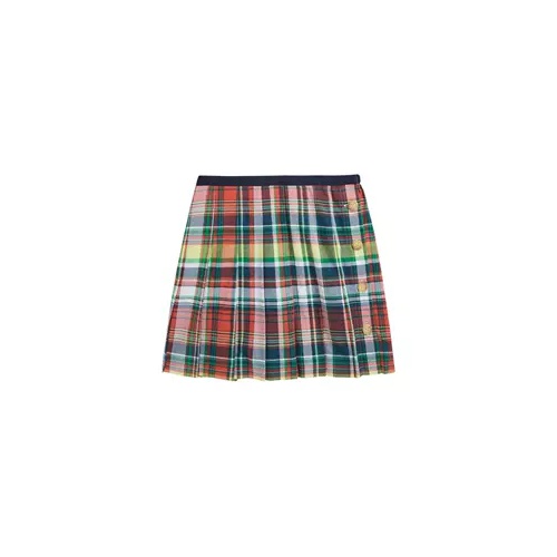 폴로 랄프로렌 Girls 7-16 Pleated Cotton Madras Skirt