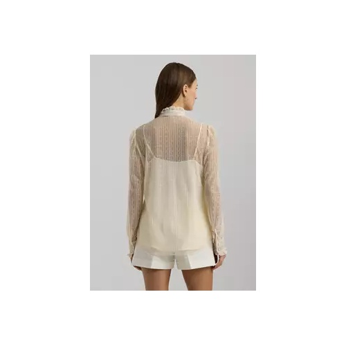 폴로 랄프로렌 Ruffle Trim Lace Shirt