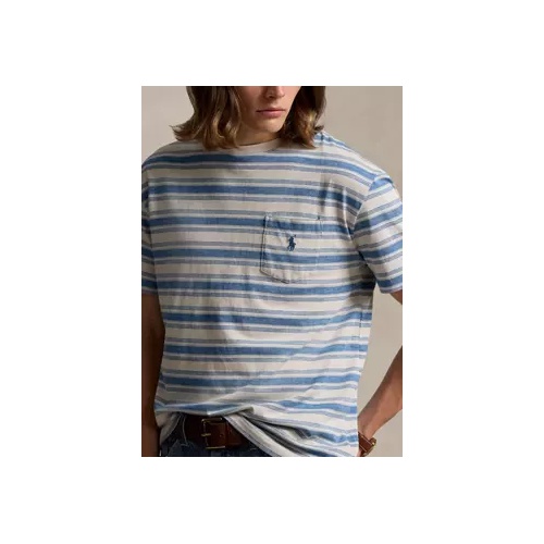 폴로 랄프로렌 Classic Fit Striped Slub Jersey T-Shirt