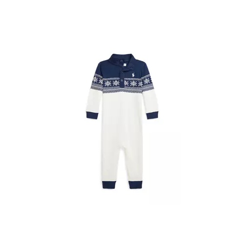 폴로 랄프로렌 Baby Boys Snowflake Cotton Interlock Coverall