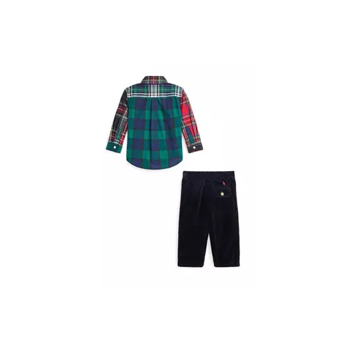 폴로 랄프로렌 Baby Boys Cotton Fun Shirt & Corduroy Pants Set