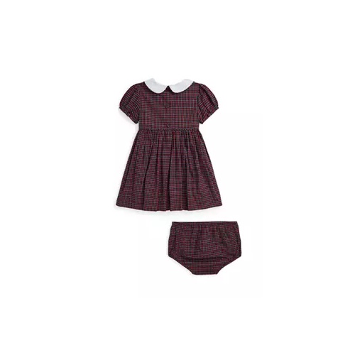 폴로 랄프로렌 Baby Girls Plaid Smocked Cotton Dress & Bloomer