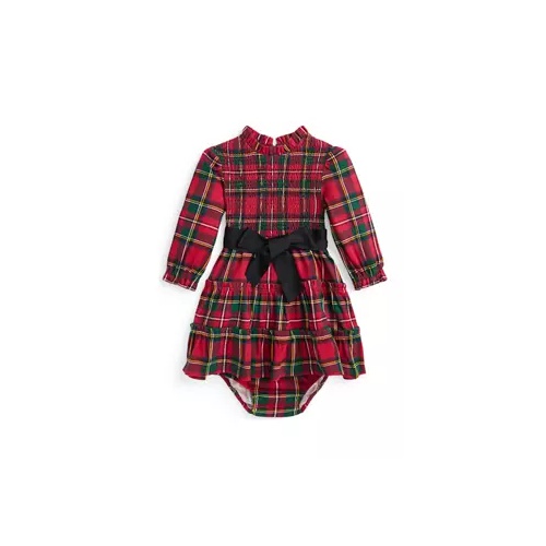 폴로 랄프로렌 Baby Girls Plaid Smocked Cotton Dress & Bloomer