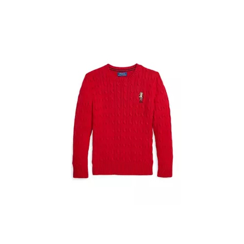 폴로 랄프로렌 Boys 8-20 Polo Bear Cable Knit Cotton Sweater