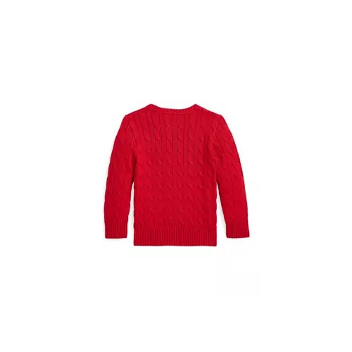 폴로 랄프로렌 Boys 2-7 Polo Bear Cable Knit Cotton Sweater