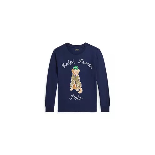 폴로 랄프로렌 Boys 8-20 Dog Printed Cotton Long Sleeve T-Shirt