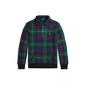 Boys 8-20 Plaid Fleece Collared Sweatshirt