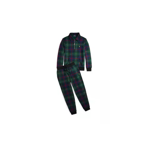 폴로 랄프로렌 Boys 8-20 Plaid Fleece Collared Sweatshirt