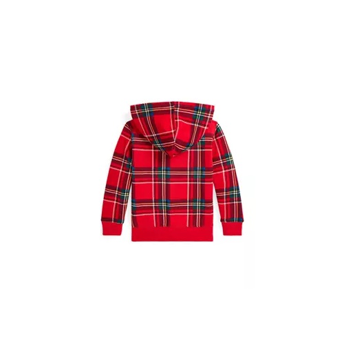 폴로 랄프로렌 Boys 2-7 Plaid Fleece Full Zip Hoodie