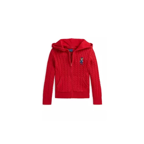 폴로 랄프로렌 Girls 2-6x Polo Bear Cotton Full Zip Sweater