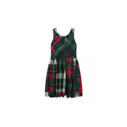 폴로 랄프로렌 Girls 2-6x Patchwork Plaid Flannel Dress