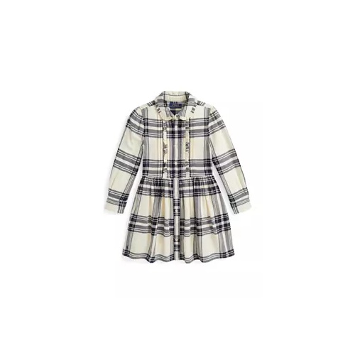 폴로 랄프로렌 Girls 2-6x Plaid Cotton Twill Shirtdress