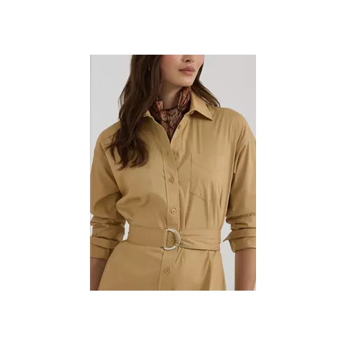 폴로 랄프로렌 Belted Stretch Cotton Blend Shirtdress