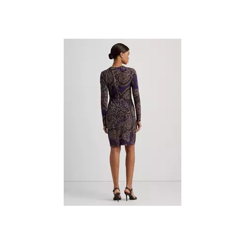 폴로 랄프로렌 Womens Paisley Twist-Front Stretch Jersey Dress