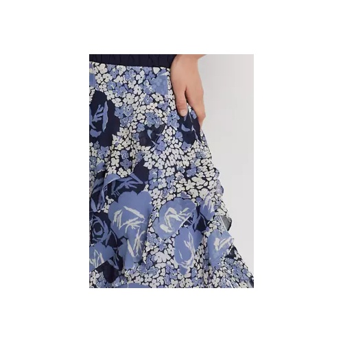 폴로 랄프로렌 Floral Ruffle-Trim Georgette Skirt