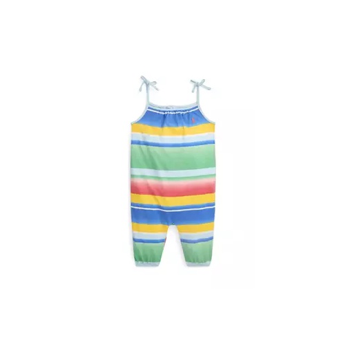 폴로 랄프로렌 Baby Girls Striped Cotton Jersey Romper