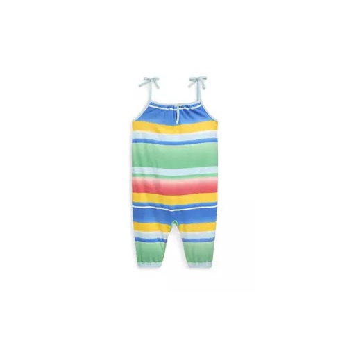 폴로 랄프로렌 Baby Girls Striped Cotton Jersey Romper