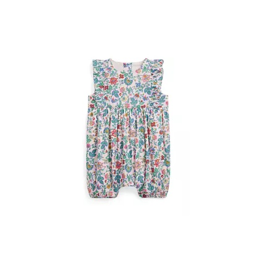 폴로 랄프로렌 Baby Girls Floral Cotton Batiste Bubble Shortall