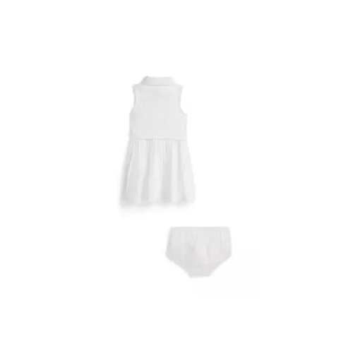 폴로 랄프로렌 Baby Girls Belted Cotton Oxford Shirtdress