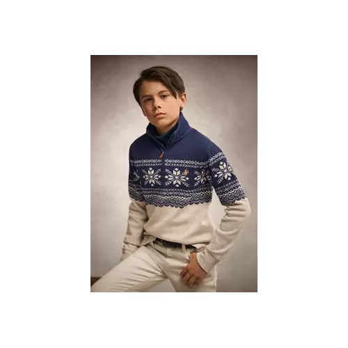 폴로 랄프로렌 Boys 8-20 Snowflake Double Knit Pullover