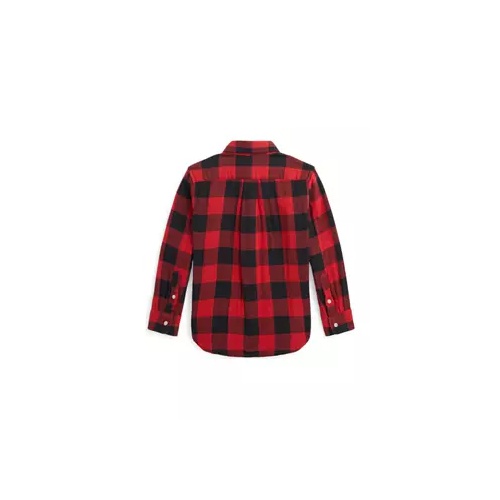 폴로 랄프로렌 Boys 2-7 Buffalo Check Double Faced Cotton Shirt