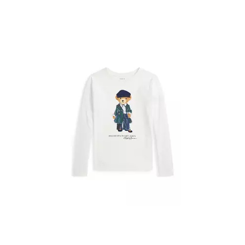 폴로 랄프로렌 Girls 7-16 Polo Bear Cotton Jersey Long Sleeve T-Shirt