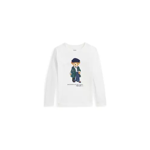 폴로 랄프로렌 Girls 2-6x Polo Bear Cotton Jersey Long Sleeve T-Shirt