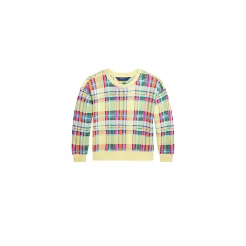 폴로 랄프로렌 Girls 4-6x Plaid French Terry Sweatshirt