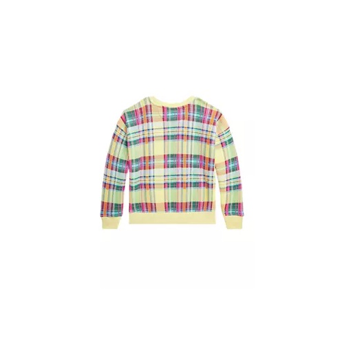 폴로 랄프로렌 Girls 4-6x Plaid French Terry Sweatshirt