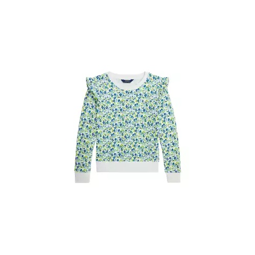 폴로 랄프로렌 Girls 7-16 Floral Ruffled French Terry Sweatshirt