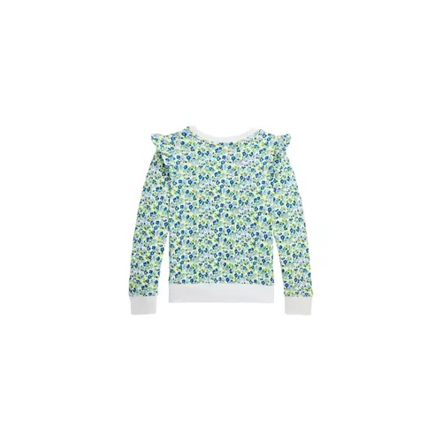 폴로 랄프로렌 Girls 7-16 Floral Ruffled French Terry Sweatshirt