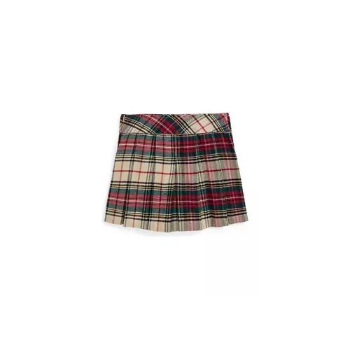 폴로 랄프로렌 Girls 2-6x Plaid Pleated Cotton Twill Skirt