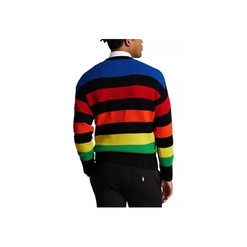 폴로 랄프로렌 Logo Striped Wool-Blend Sweater