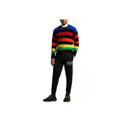 폴로 랄프로렌 Logo Striped Wool-Blend Sweater