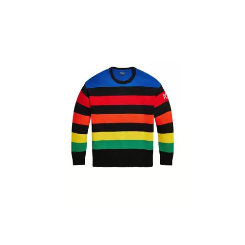 폴로 랄프로렌 Logo Striped Wool-Blend Sweater