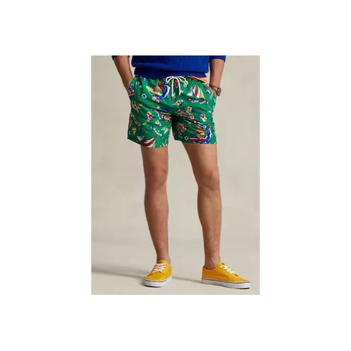 폴로 랄프로렌 5.75-Inch Traveler Polo Bear Swim Trunks