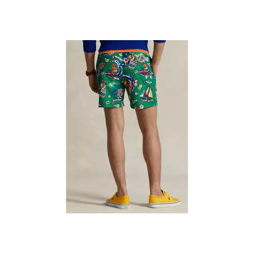 폴로 랄프로렌 5.75-Inch Traveler Polo Bear Swim Trunks