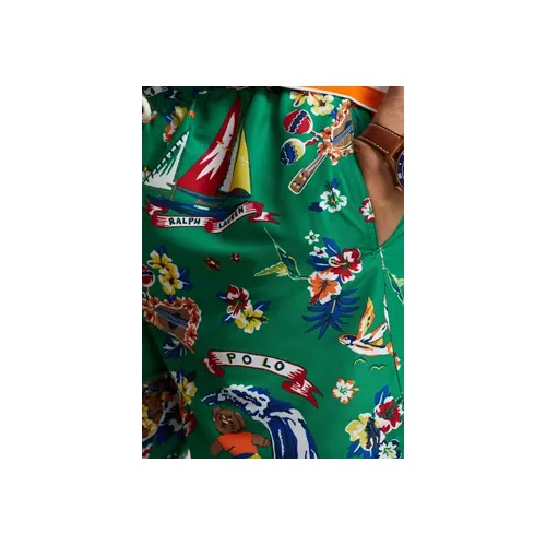 폴로 랄프로렌 5.75-Inch Traveler Polo Bear Swim Trunks